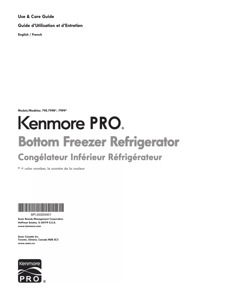 Image de la première page du manuel de l'appareil 795.79993