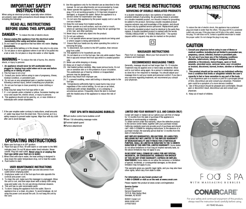 Image de la première page du manuel de l'appareil FB40