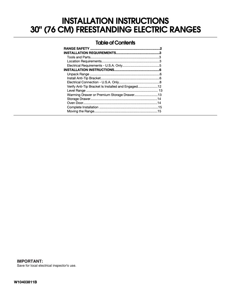 Page 1 de la notice Manuel utilisateur Whirlpool WFC310S0AS