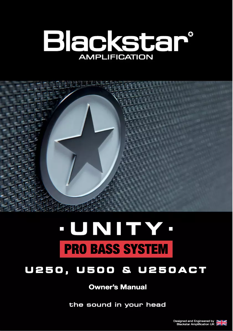 Page n°1 - Manuel utilisateur Blackstar Unity 500