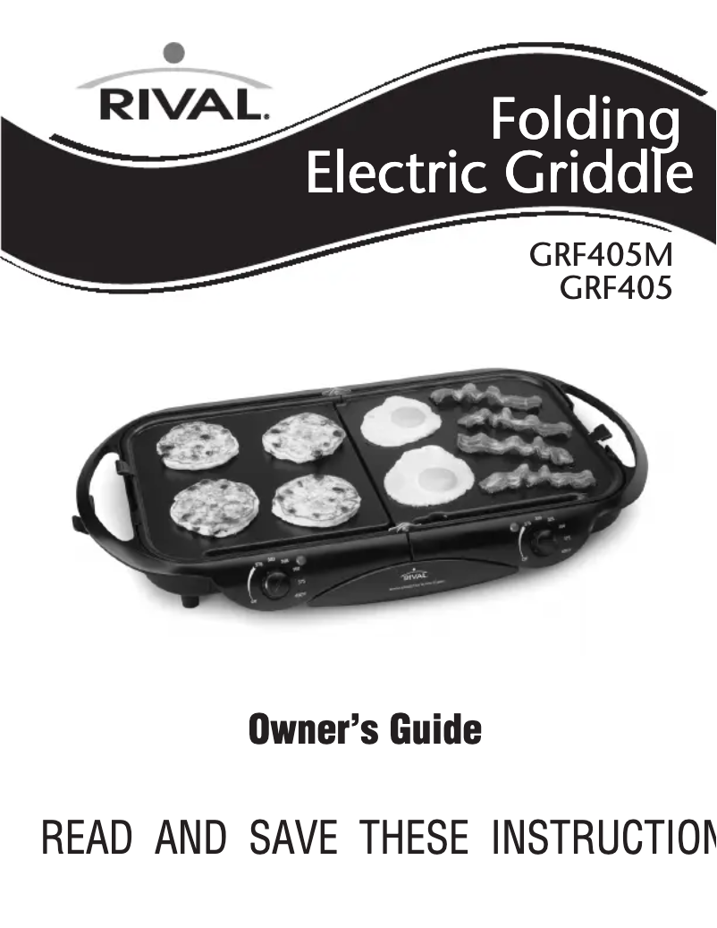 Page 1 de la notice Manuel utilisateur Rival GRF405M