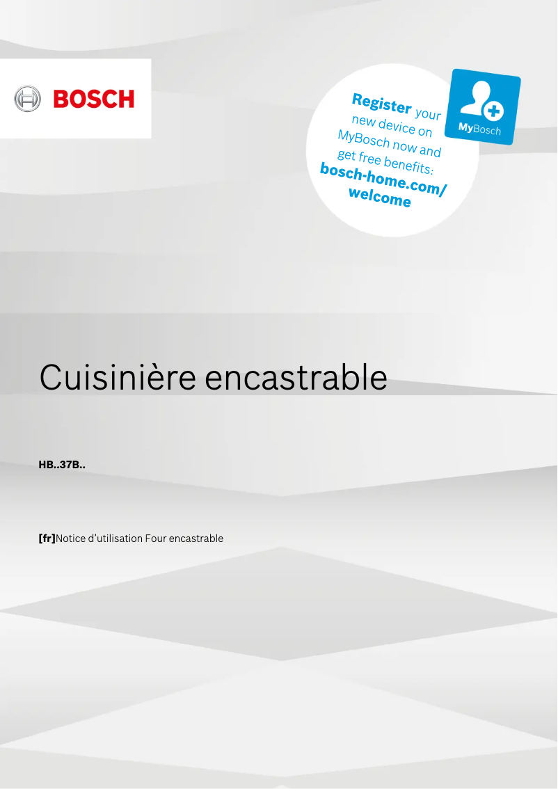 Page 1 de la notice Manuel utilisateur Bosch HBT237BS0