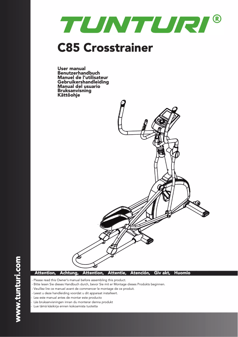 Page 1 de la notice Manuel utilisateur Tunturi Endurance C85