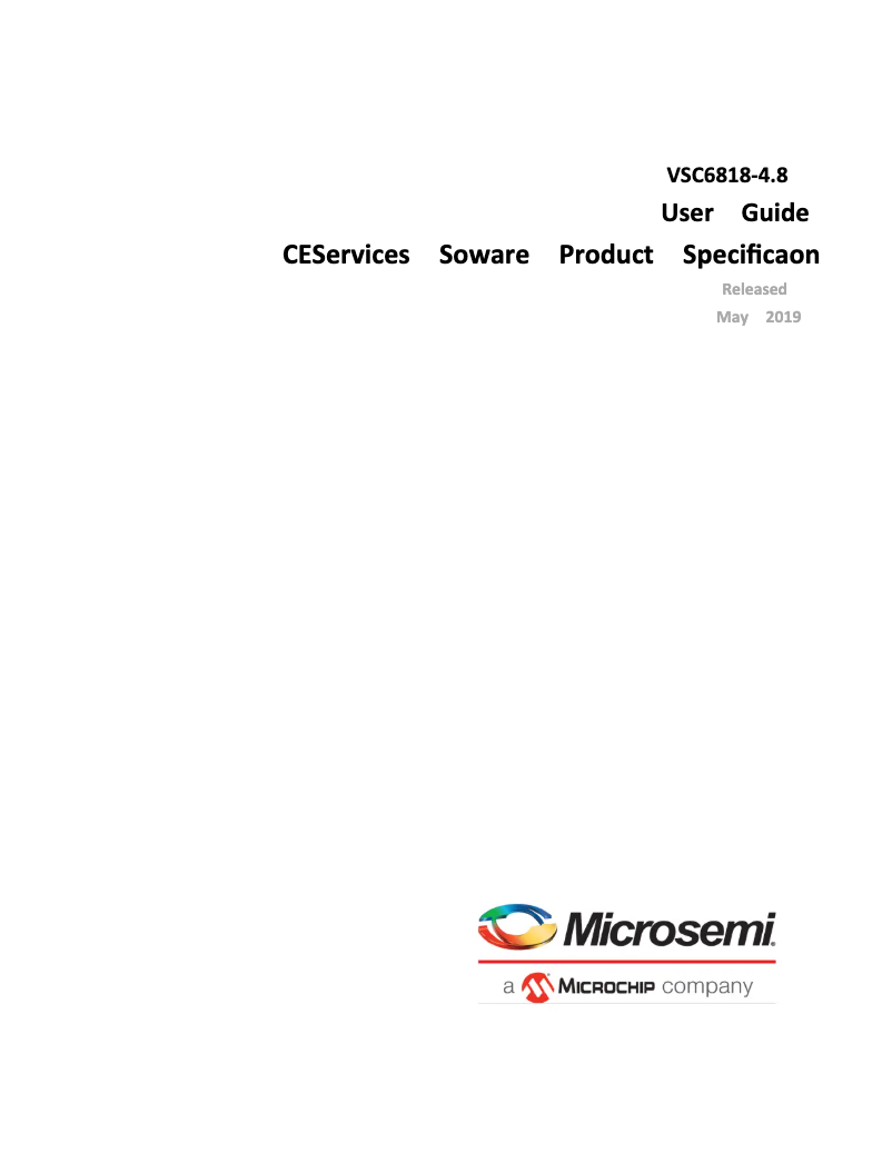 Page 1 de la notice Manuel utilisateur Microchip VSC6818-4.8