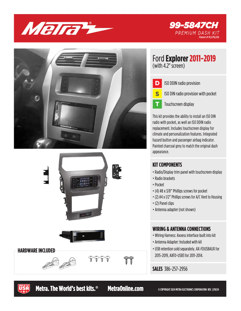 Página 1 del manual Ficha técnica AXESS 99-5847CH