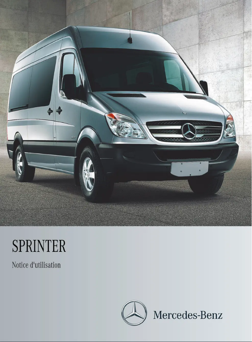 Image de la première page du manuel de l'appareil Sprinter (2013)