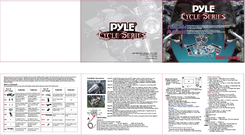 Page 1 de la notice Manuel utilisateur Pyle PLMCA64