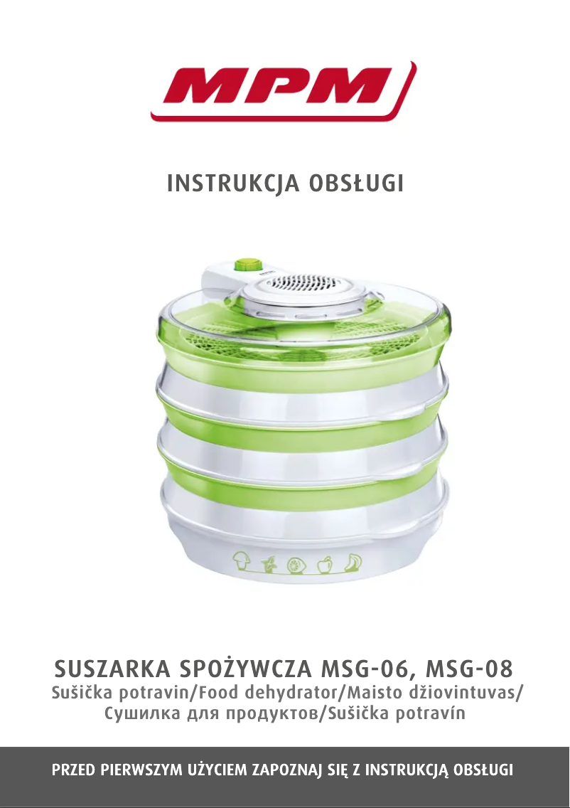 Page 1 de la notice Manuel utilisateur MPM MSG06
