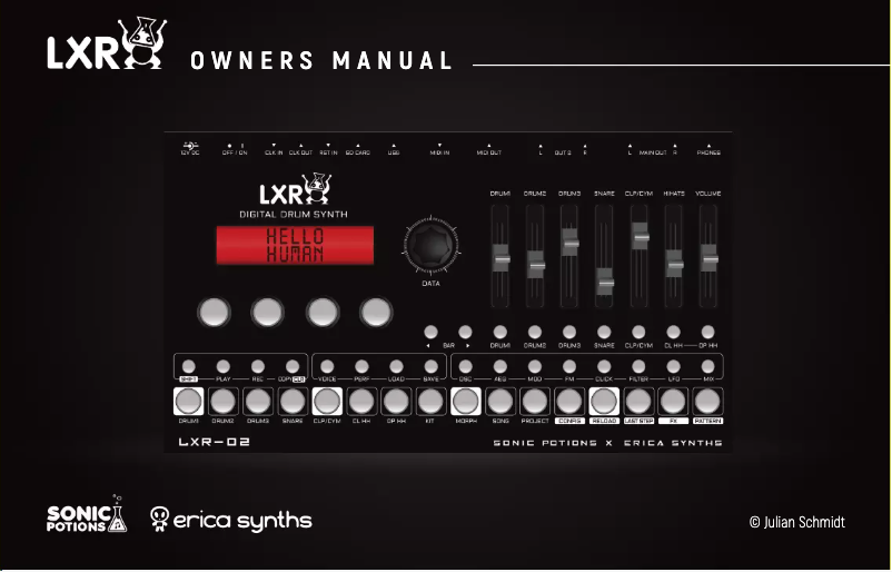 Page n°1 - Manuel utilisateur Erica Synths LXR-02