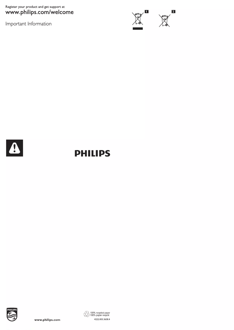 Page 1 de la notice Manuel utilisateur Philips Performer FC9153