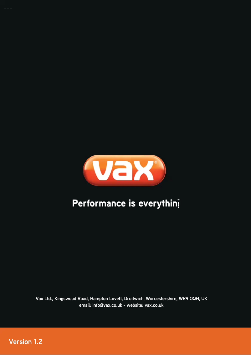 Page 1 de la notice Manuel utilisateur Vax S2S