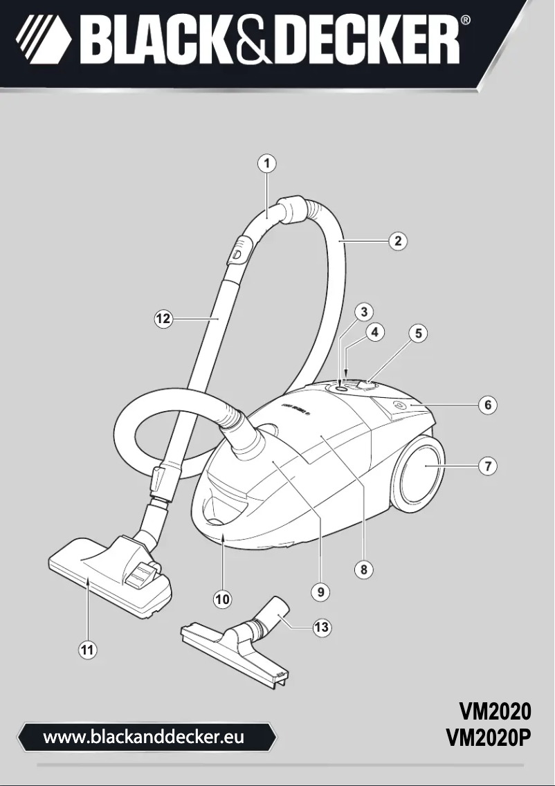 Page 1 de la notice Manuel utilisateur Black & Decker VM2020P