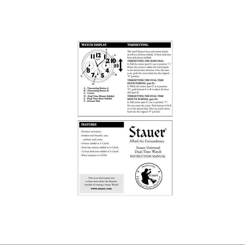 Page n°1 - Manuel utilisateur Stauer 43541