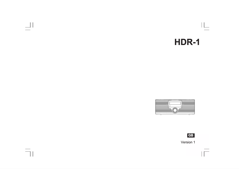 Page n°1 - Manuel utilisateur Sangean HDR-1