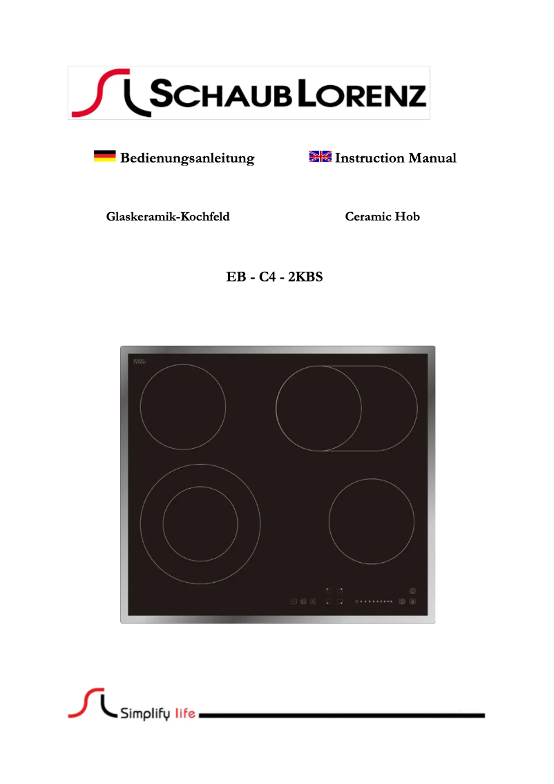 Page 1 de la notice Manuel utilisateur Schaub Lorenz EB-C4-2KBS