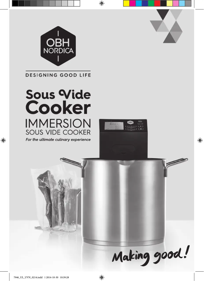 Page 1 de la notice Manuel utilisateur OBH Nordica Immersion 7946