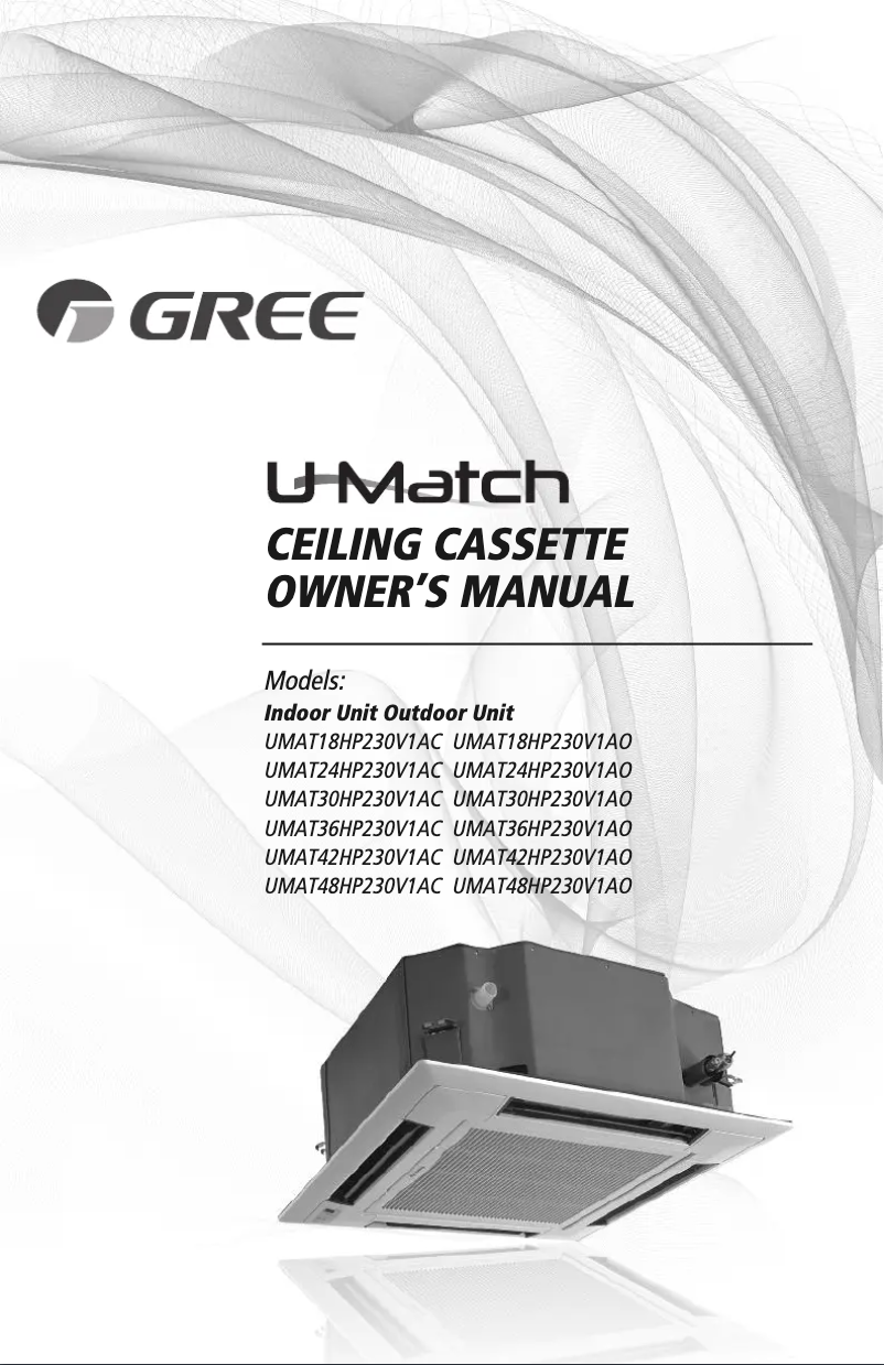 Página 1 del manual Manual de usuario Gree UMAT48HP230V1AC