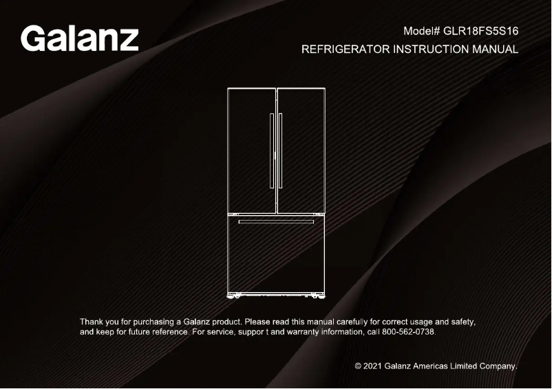 Page 1 de la notice Manuel utilisateur Galanz GLR18FS5S16