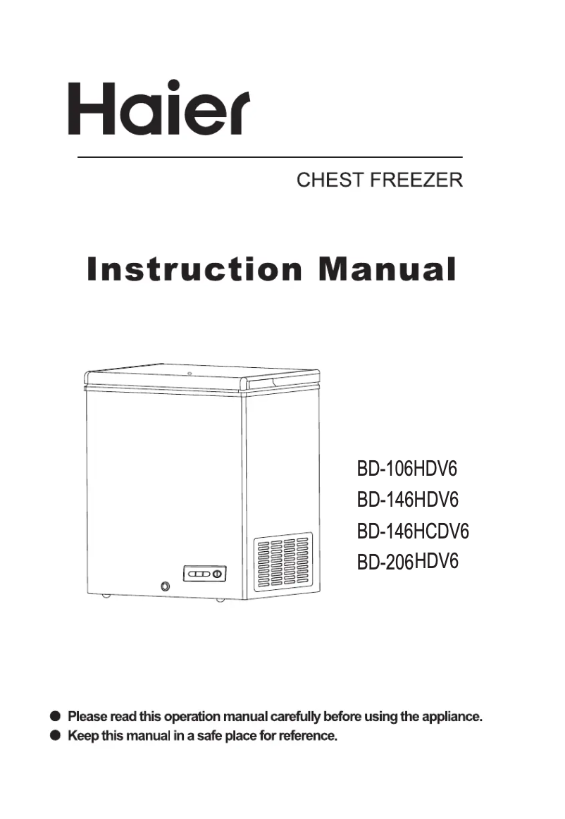 Página 1 del manual Manual de usuario Haier BD-146HDV6