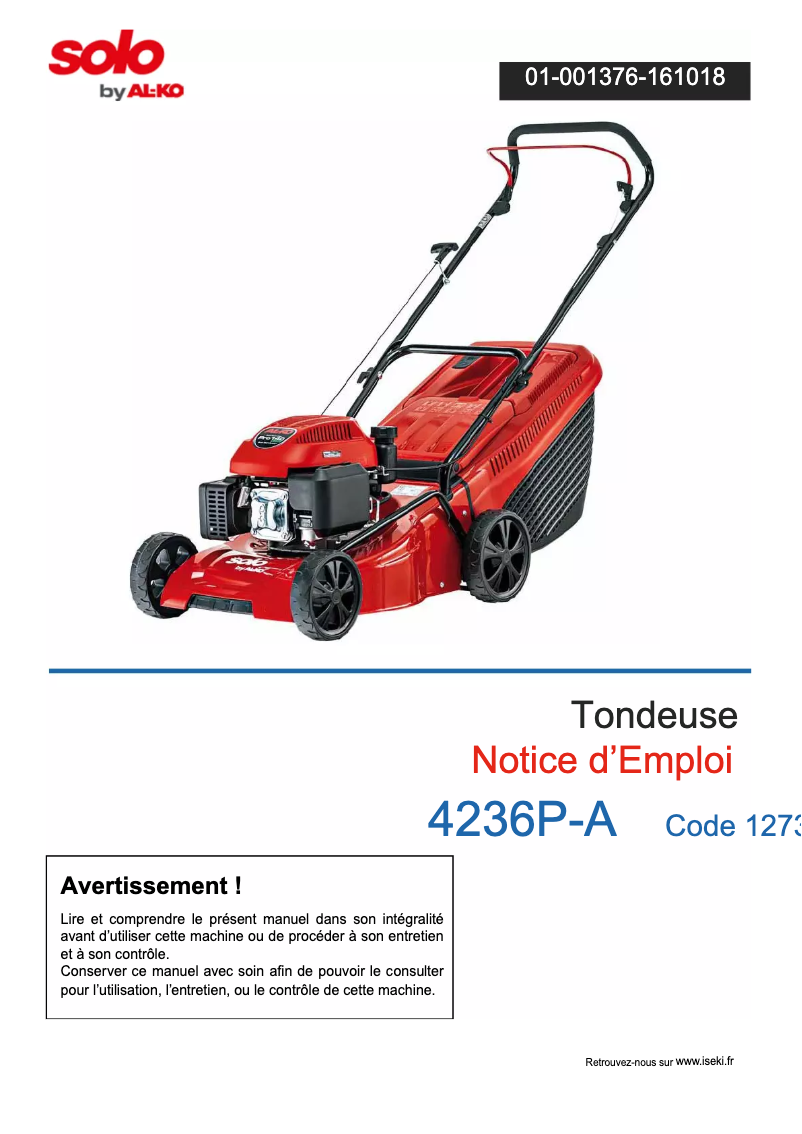 Image de la première page du manuel de l'appareil 4236P-A