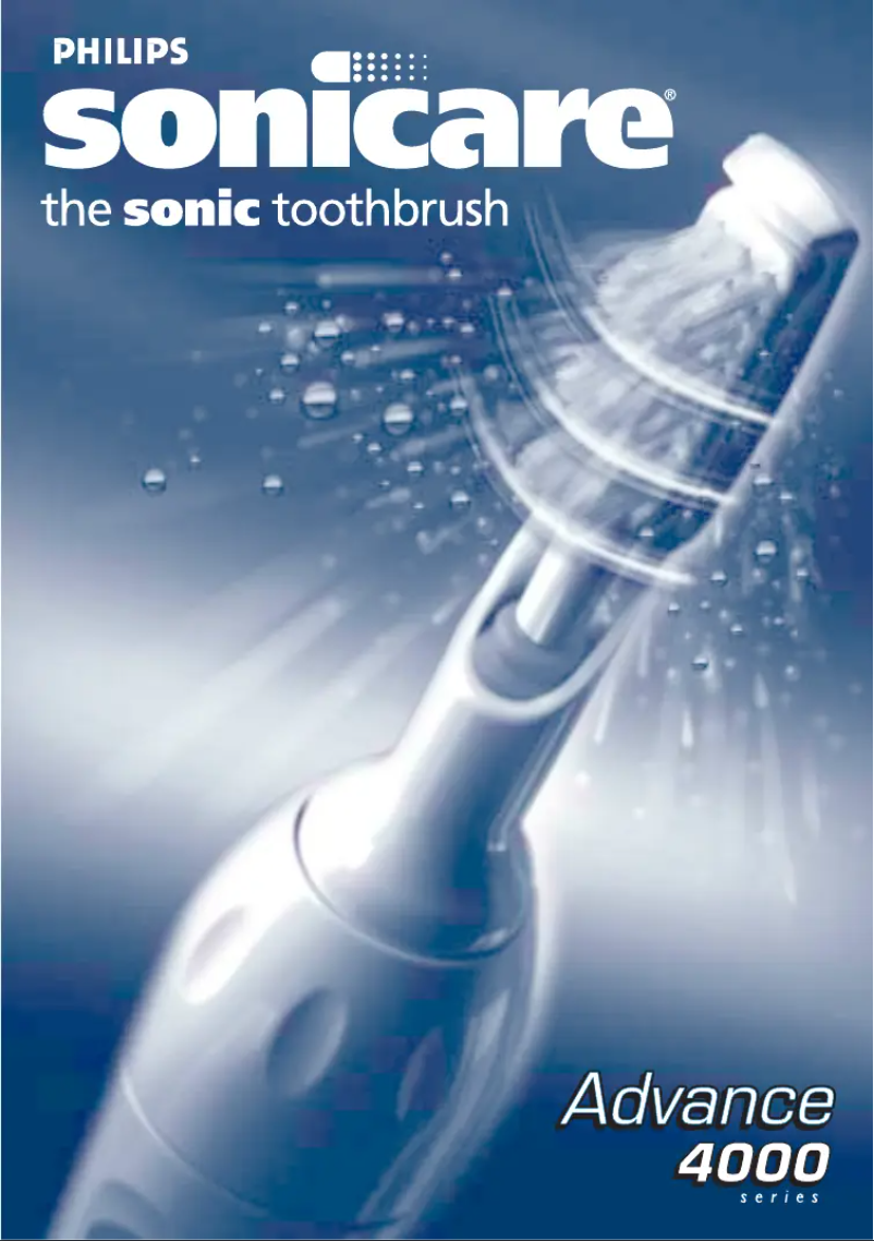 Image de la première page du manuel de l'appareil Sonicare Advance HX4472