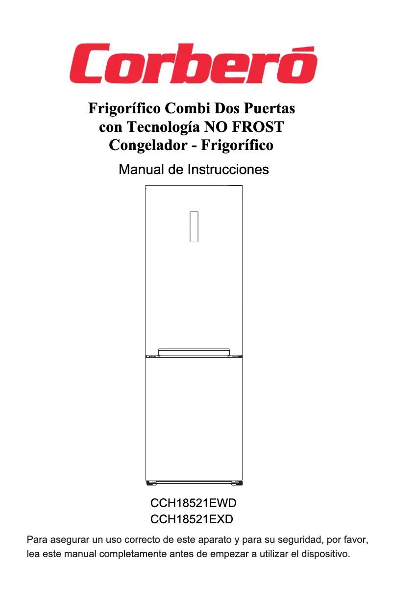 Page n°1 - Manuel utilisateur Corbero CCH18521EXD