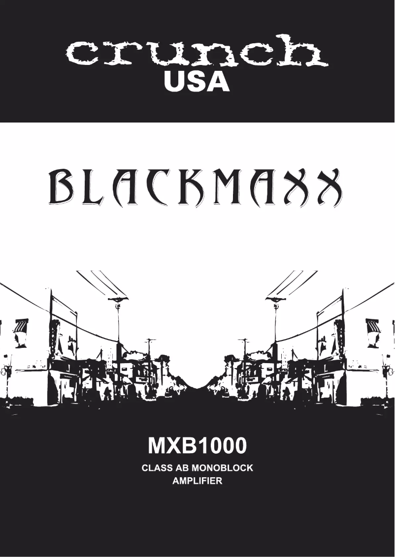 Page 1 of the manual User Manual Crunch MXB 480