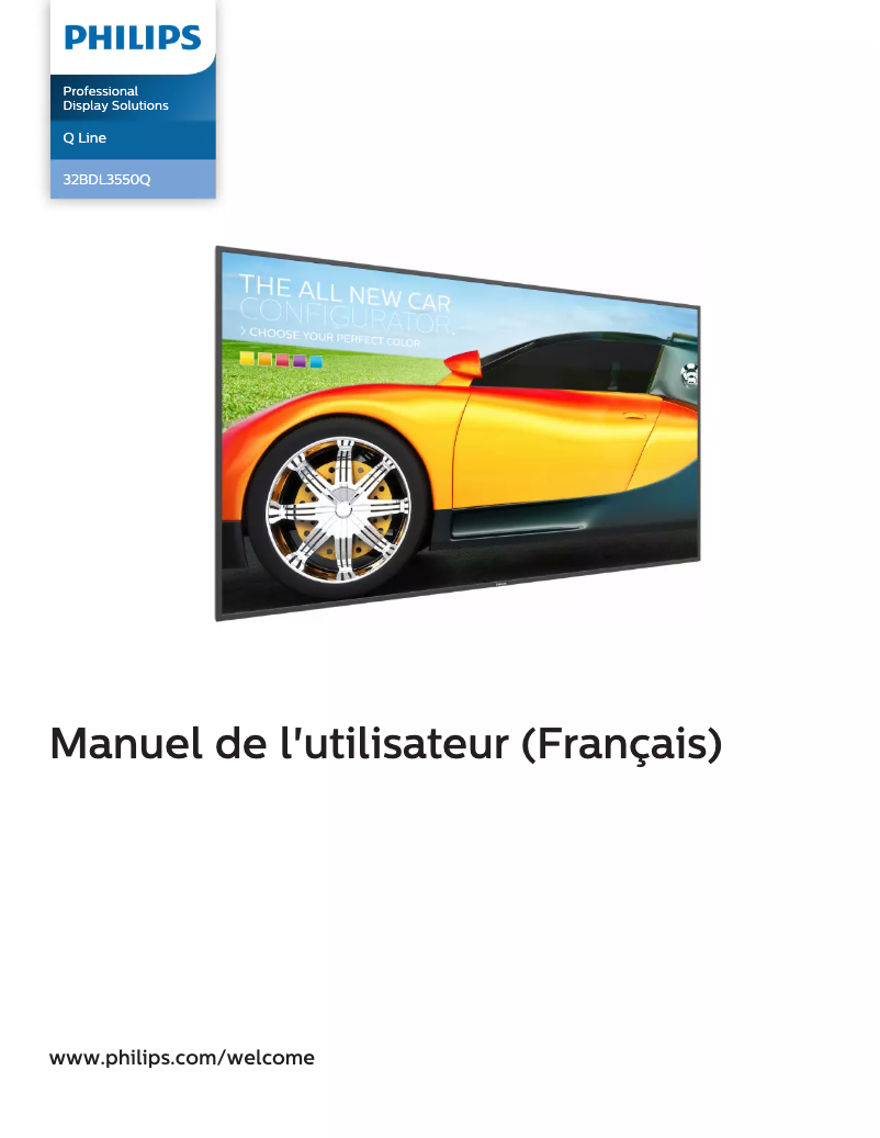 Image de la première page du manuel de l'appareil 32BDL3550Q