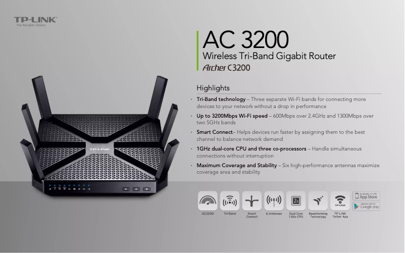 Page n°1 - Fiche technique TP-Link Archer C3200