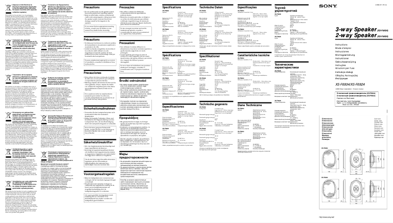Image de la première page du manuel de l'appareil XS-F6924