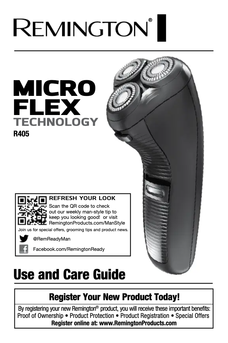 Page 1 de la notice Manuel utilisateur Remington R2