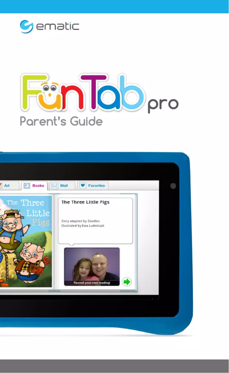 Page 1 de la notice Manuel utilisateur Ematic FunTab Pro