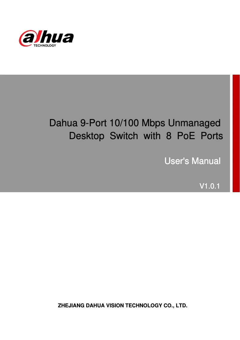 Image de la première page du manuel de l'appareil PFS3009-8ET-96