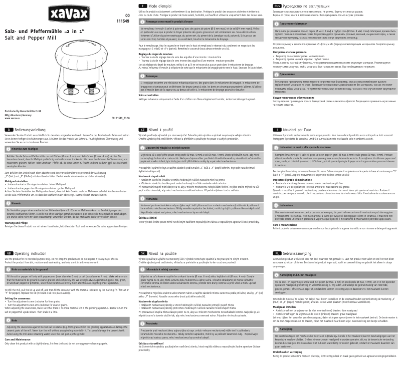 First page image of the manual for 00111549