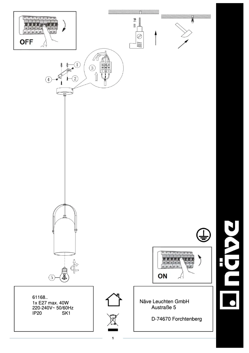 Page n°1 - Manuel utilisateur Näve Vidrio