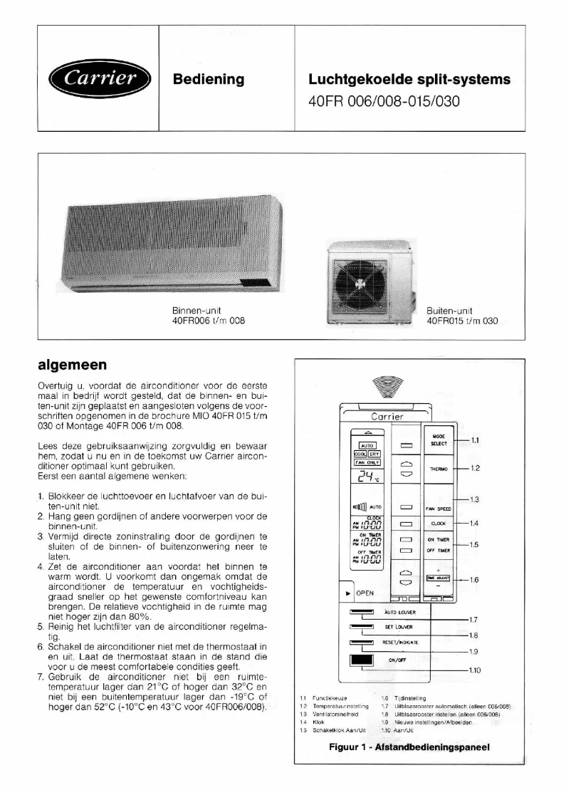 Image de la première page du manuel de l'appareil 40FR