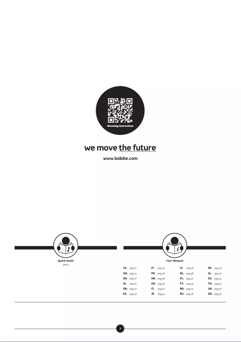 Page 1 de la notice Manuel utilisateur Bobike Classic Junior Plus