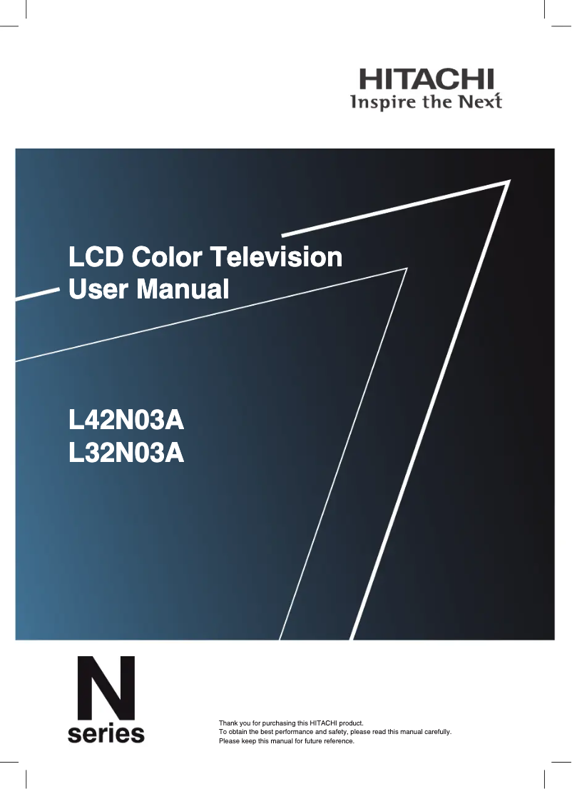 Image de la première page du manuel de l'appareil L32N03A