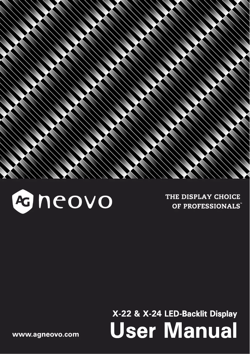 Page 1 de la notice Manuel utilisateur AG Neovo X24