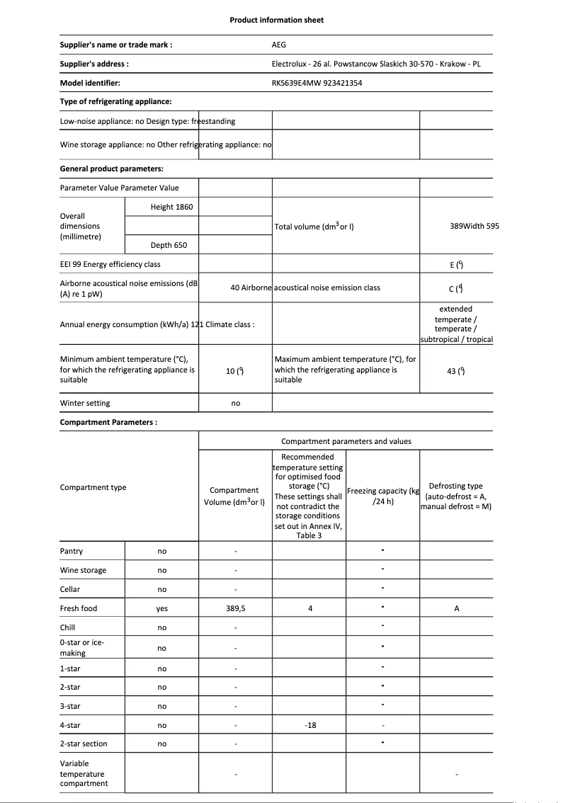 Image de la première page du manuel de l'appareil RKS639E4MW