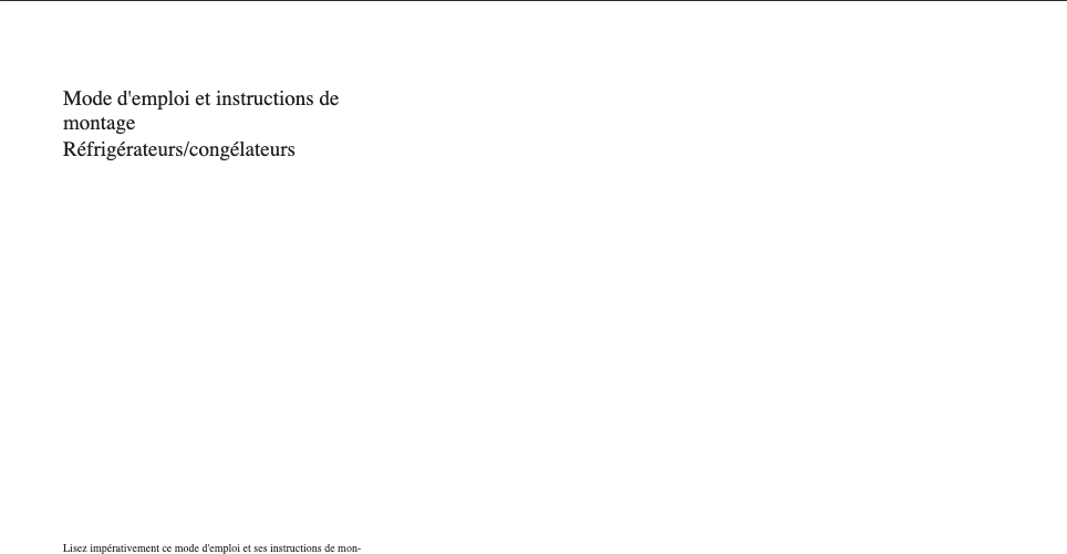 Page 1 de la notice Manuel utilisateur Miele K 35282 IDF