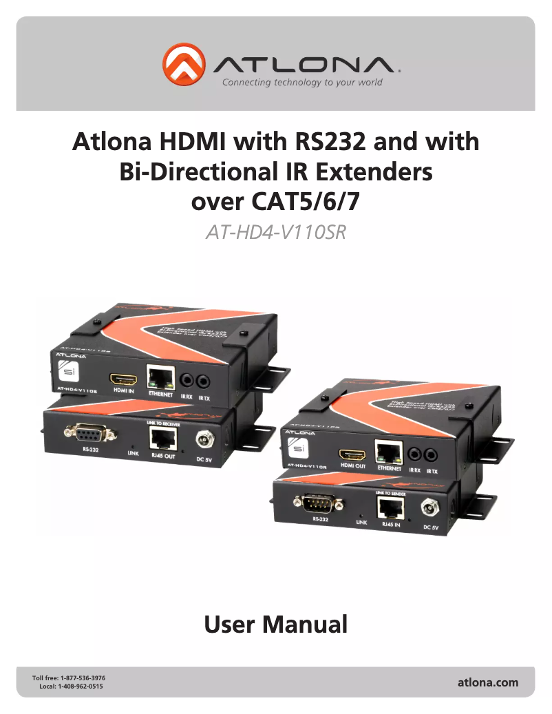 Image de la première page du manuel de l'appareil AT-HD4-V110SR