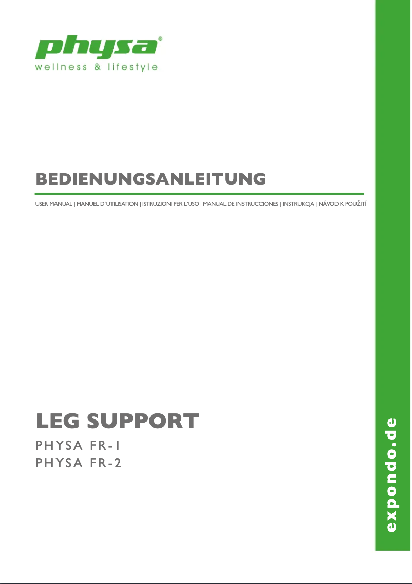Page n°1 - Manuel utilisateur Physa FR-1