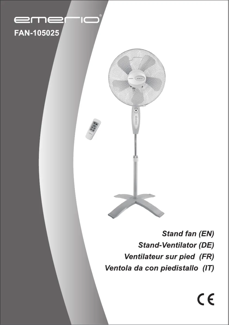 Page n°1 - Manuel utilisateur Emerio FAN-105025