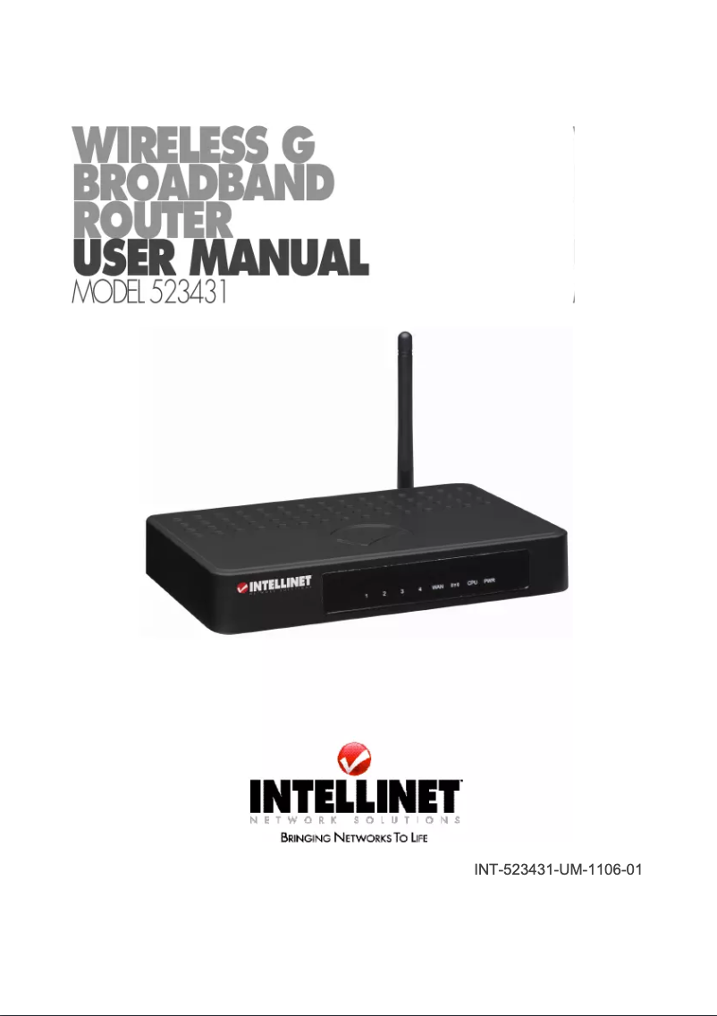 Página 1 del manual Manual de usuario Intellinet Wireless G Broadband VPN Router 523431