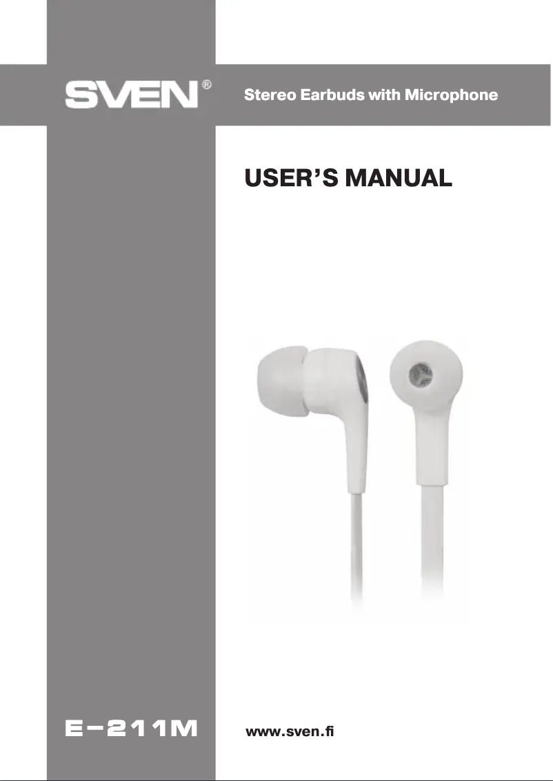 Page 1 de la notice Manuel utilisateur Sven E-211M