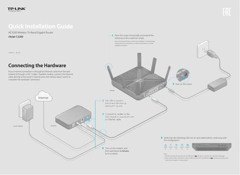Page 1 de la notice Manuel utilisateur TP-Link AC3200