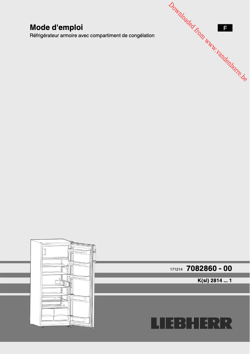 Image de la première page du manuel de l'appareil KSL 2814-20