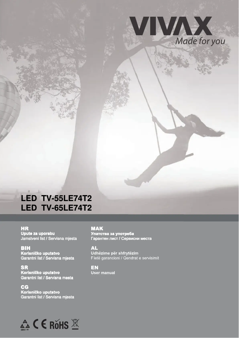 Page 1 de la notice Manuel utilisateur Vivax TV-55LE74T2