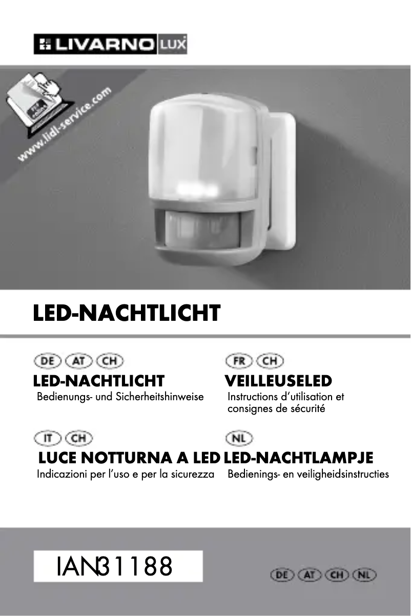 Page 1 de la notice Manuel utilisateur Livarno Lux IAN 31188